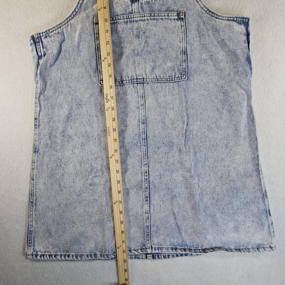 ReGeneration by Celebrity Pink Blue Denim Retro Casual Mini Overall Dress Large - Picture 5 of 11